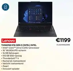 CompuDeals Lenovo Thinkpad E16 Gen 3 Intel aanbieding