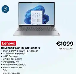 CompuDeals Lenovo Thinkbook 16 G8 IRL Intel Core 15 aanbieding