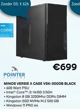 CompuDeals Pointer systems minos versie X case VSK-3000b black aanbieding