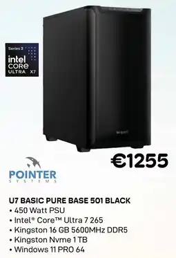 CompuDeals Pointer systems U7 basic pure base 501 black aanbieding