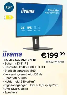 CompuDeals Iiyama Prolite XB2497HSN-B1 aanbieding