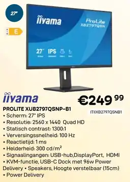 CompuDeals Iiyama Prolite XUB2797QSNP-B1 aanbieding