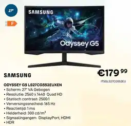 CompuDeals Samsung Odyssey G5 LS27CG552EUXEN aanbieding