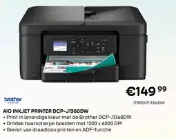 CompuDeals Aio inkjet printer DCP-J1360DW aanbieding