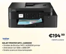 CompuDeals Inkjet printer MFC-J4350DW aanbieding
