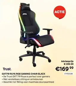 CompuDeals Trust GXT719 ruya rgb gaming chair black aanbieding
