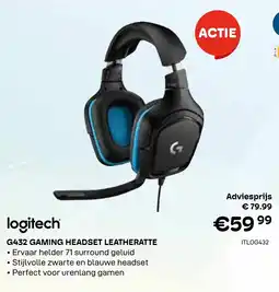 CompuDeals Logitech G432 gaming headset leatheratte aanbieding