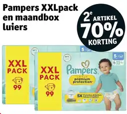 Kruidvat Pampers XXLpack en maandbox luiers aanbieding