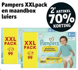 Kruidvat Pampers XXLpack en maandbox luiers aanbieding