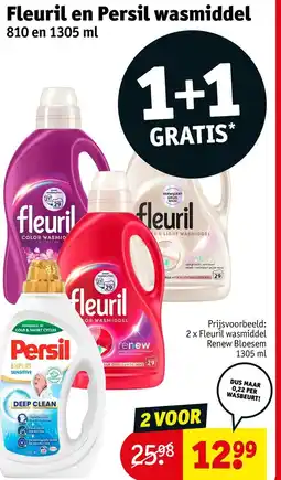 Kruidvat Fleuril en Persil wasmiddel aanbieding