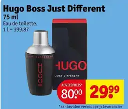 Kruidvat Hugo Boss Just Different aanbieding