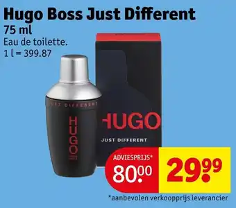 Kruidvat Hugo Boss Just Different aanbieding