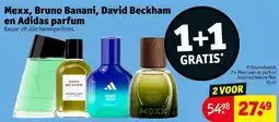 Kruidvat Mexx, Bruno Banani, David Beckham Adidas parfum aanbieding