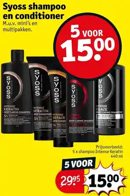 Kruidvat Syoss shampoo en conditioner aanbieding