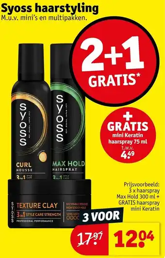 Kruidvat Syoss haarstyling aanbieding