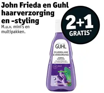 Kruidvat John Frieda en Guhl haarverzorging en styling aanbieding