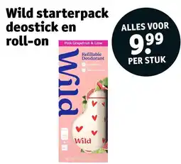 Kruidvat Wild starterpack deostick en roll-on aanbieding