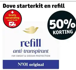 Kruidvat Dove starterkit en refill aanbieding