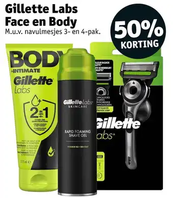 Kruidvat Gillette Labs Face en Body aanbieding