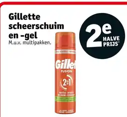 Kruidvat Gillette scheerschuim en gel aanbieding