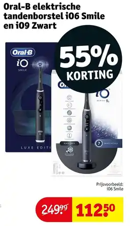 Kruidvat Oral-B elektrische tandenborstel i06 Smile en i09 Zwart aanbieding