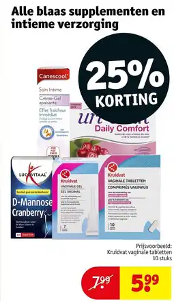 Kruidvat Alle blaas supplementen en intieme verzorging aanbieding