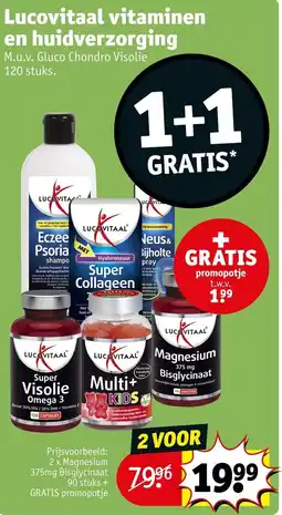 Kruidvat Lucovitaal vitaminen en huidverzorging aanbieding