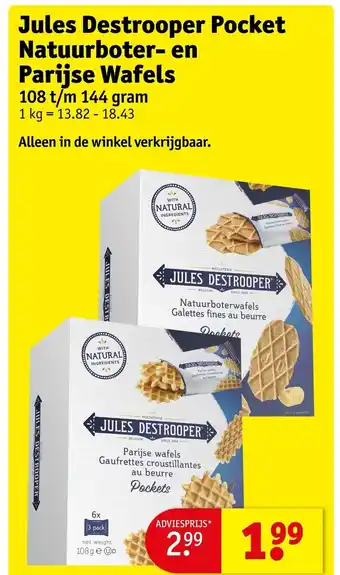 Kruidvat Jules Destrooper Pocket Natuurboter en Parijse Wafels aanbieding
