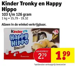 Kruidvat Kinder Tronky en Happy Hippo aanbieding