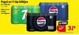 Kruidvat Pepsi en 7-Up blikjes aanbieding