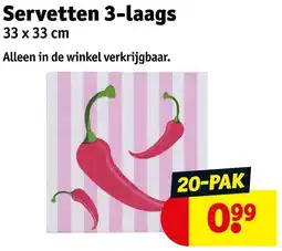 Kruidvat Servetten 3 laags aanbieding