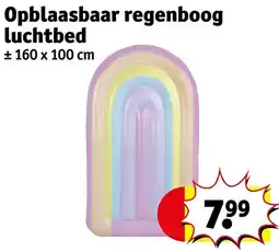 Kruidvat Opblaasbaar Regenboog luchtbed aanbieding