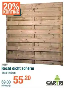 Cevo Recht dicht scherm aanbieding