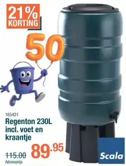 Cevo Regenton incl. voet en kraantje aanbieding