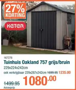 Cevo Tuinhuis Oakland 757 grijs/bruin aanbieding