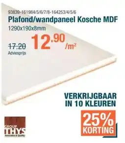 Cevo Plafond/wandpaneel Kosche MDF aanbieding
