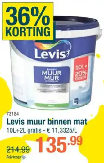 Cevo Levis muur binnen mat aanbieding