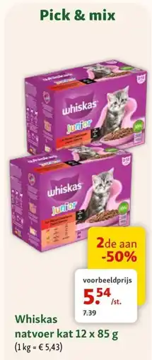 Maxi Zoo Whiskas natvoer kat aanbieding