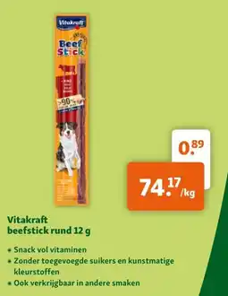 Maxi Zoo Vitakraft beefstick rund aanbieding