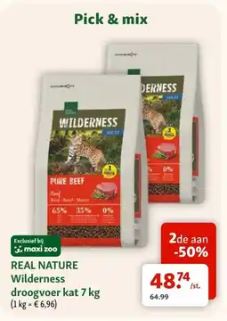 Maxi Zoo Real nature Wilderness droogvoer kat aanbieding