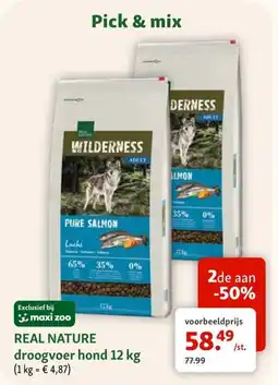 Maxi Zoo Real nature droogvoer hond aanbieding