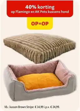 Maxi Zoo Flamingo en AK Pets kussens hond aanbieding