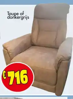 Budget Meubelen Taupe of donkergrijs aanbieding