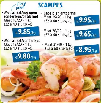 Aronde Scampi's aanbieding