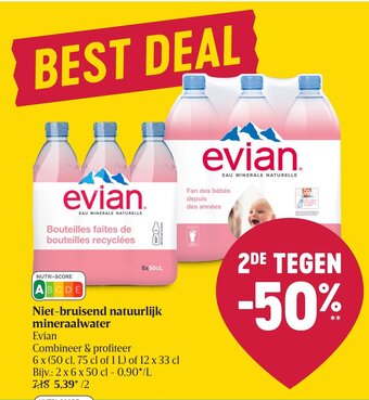 Delhaize Niet-bruisend natuurlijk mineraalwater aanbieding