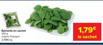 Epinards en sachet 450 g