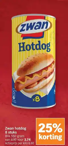 Albert Heijn Zwan Hotdog aanbieding