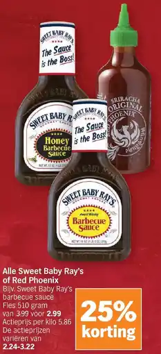 Albert Heijn Alle sweet baby ray's of red phoenix aanbieding