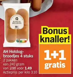 Albert Heijn AH hotdog broodjes aanbieding