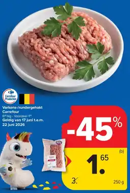 Carrefour Varkens-/rundergehakt carrefour aanbieding